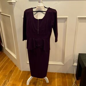 Lightweight knit dress color is purple size is large